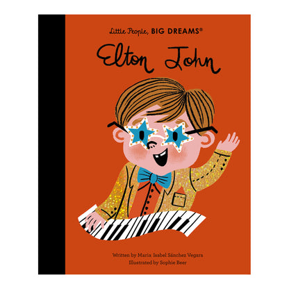 Cover of Little People, BIG DREAMS: Elton John, an illustrated children’s biography.
